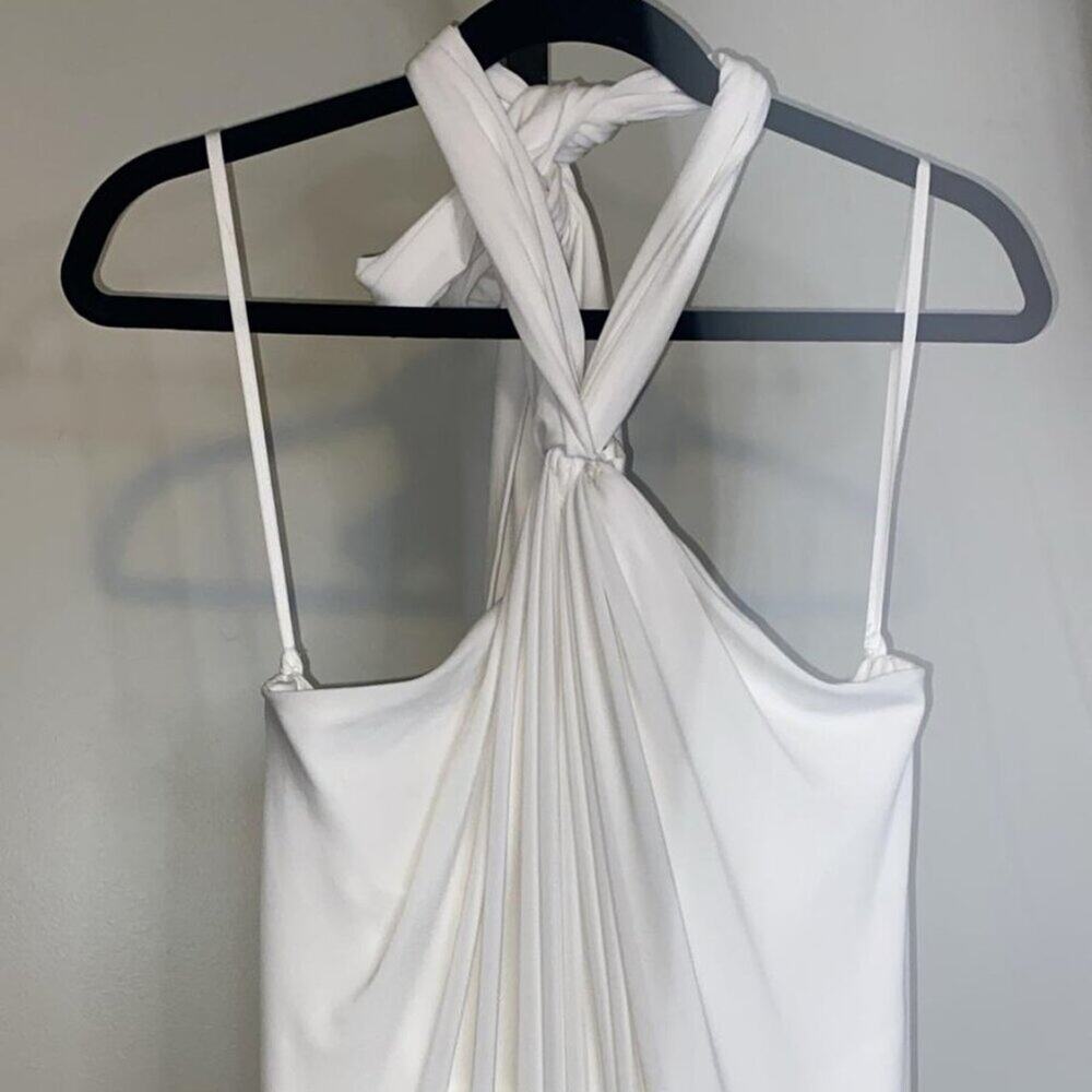 Halston Braided Neck Dress - Picture 3 of 9